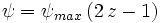 psi = psi_{max}, (2, z - 1),